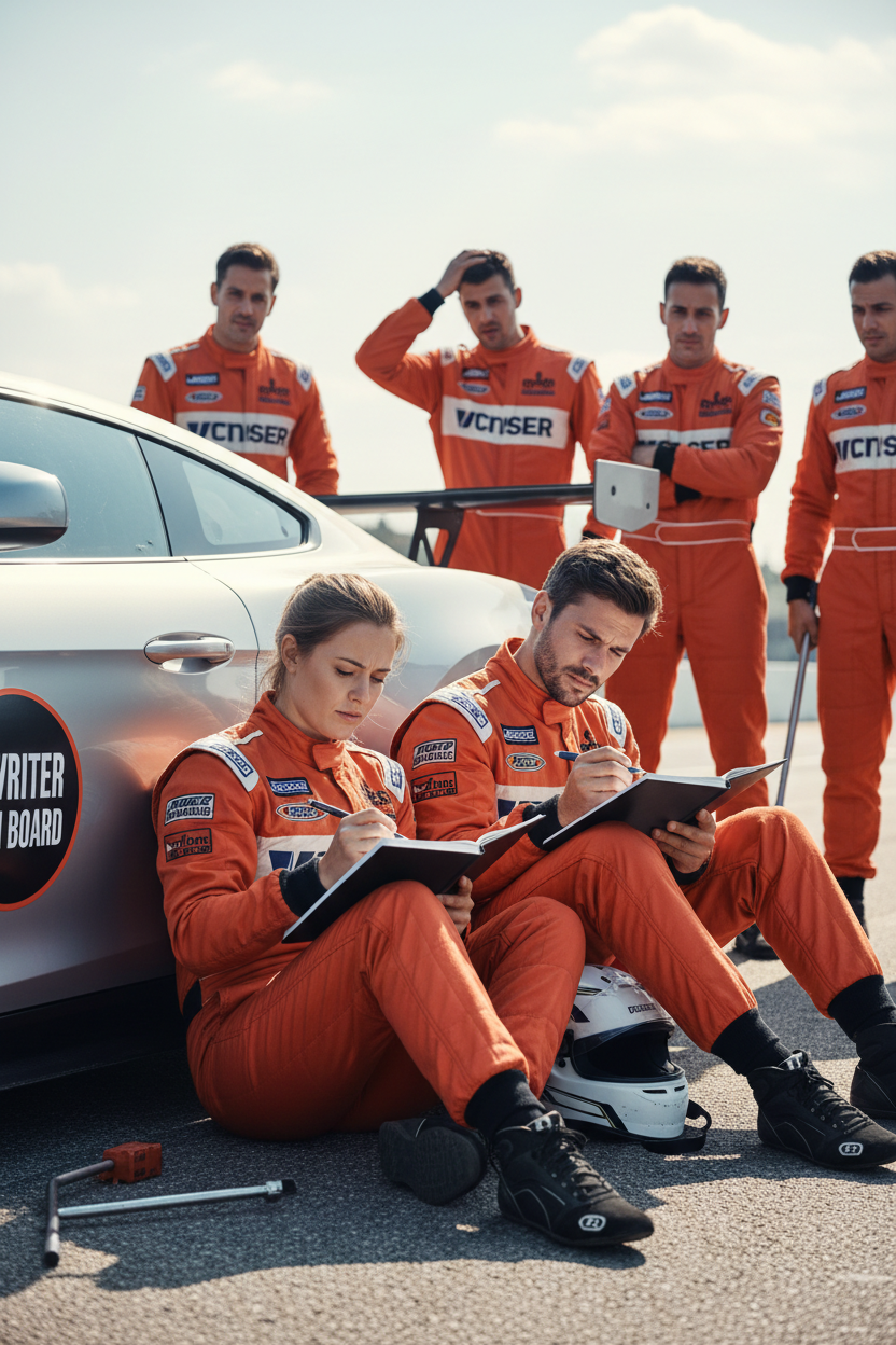 Car Magnet - Writer Duo Pit Stop
