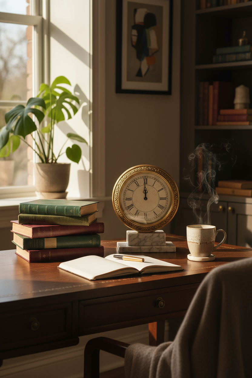 Clock - Elegant Desk Setup
