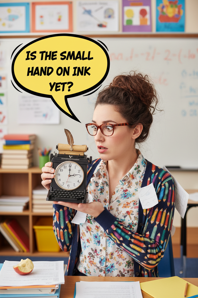 Clock - Teacher Quote Bubble