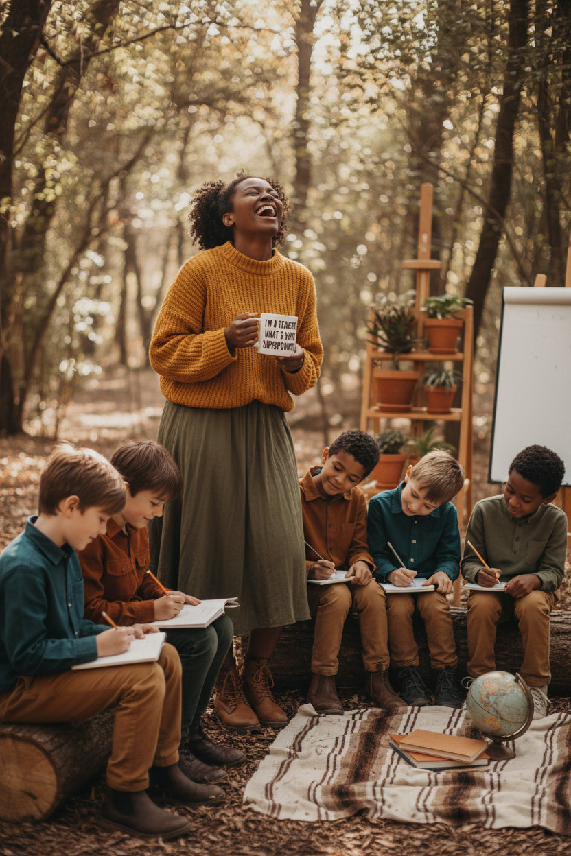 Coffee Mug - Teacher Laughing Forest