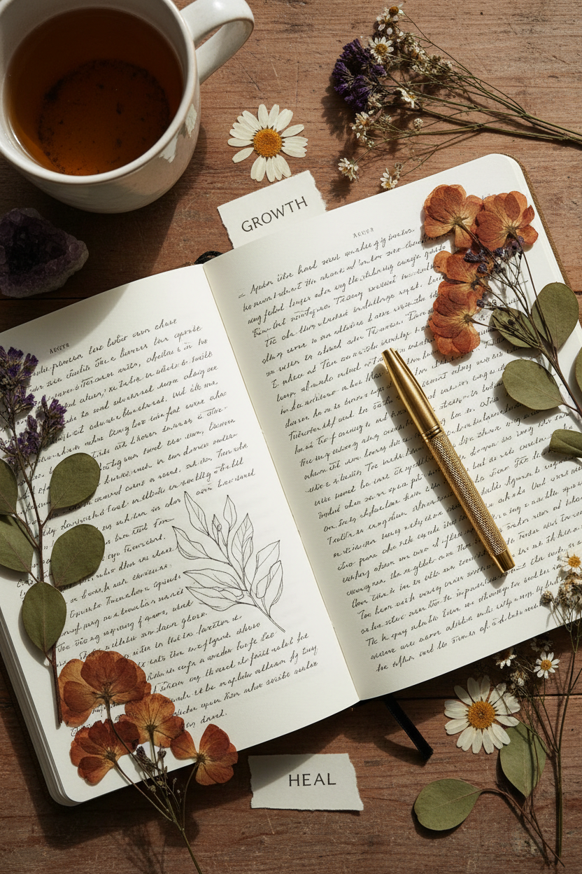 Journal flatlay